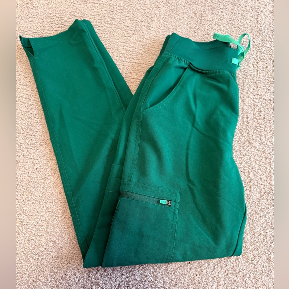 Figs Yola Skinny Hunter Green XXS